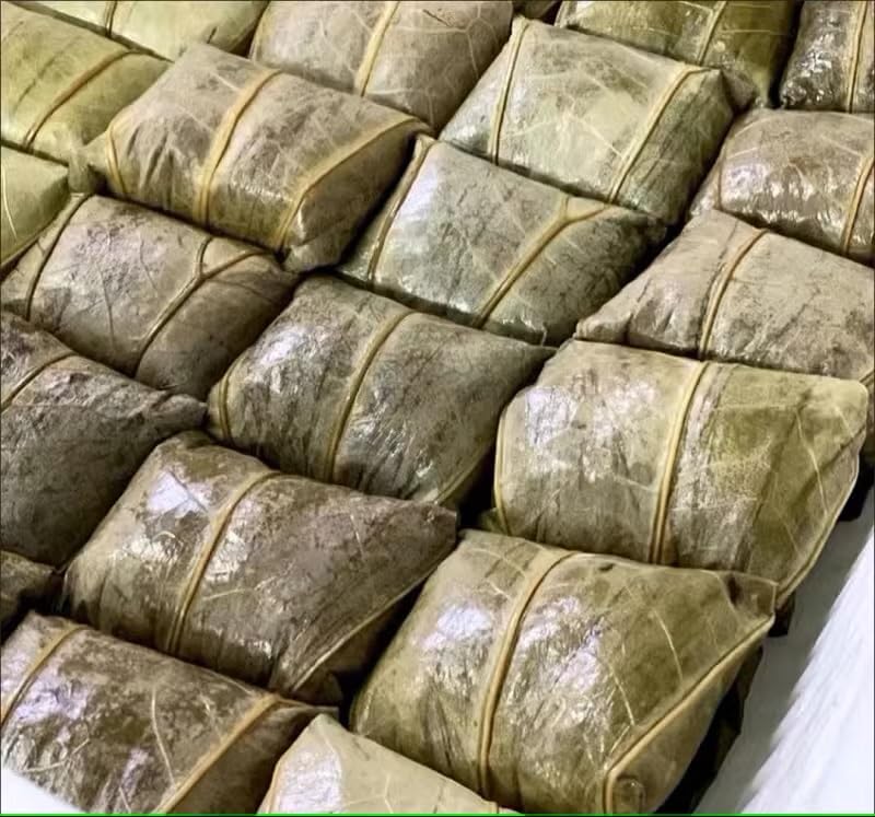 Rainlily Wen Dried Lotus Leaves Sushi Plate Decoration Round Shape 50 PCS Diameter for 8.5'' Food Wrapping Party Decoration Cooking Making Lo Mai GAI, Green - Image 3